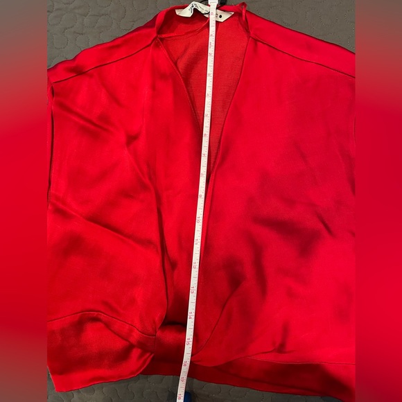 ZARA Red Low V Cut Crop Top | NWT - Picture 8 of 9